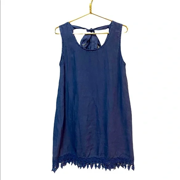chinese dress ladies Rosemarine Linen Dress with Pockets L – Rikochet Resale Online main image 1